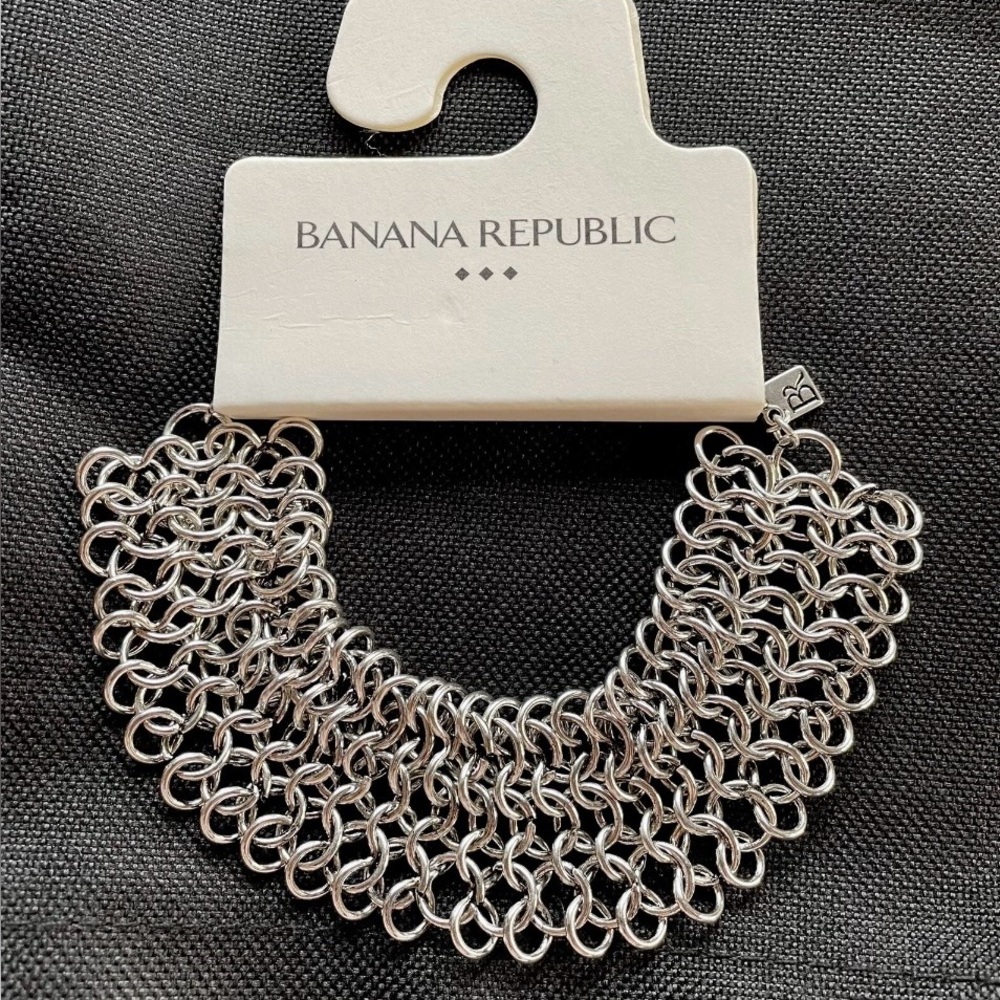 Banana Republic Silver Chains Link Bracelet NWT